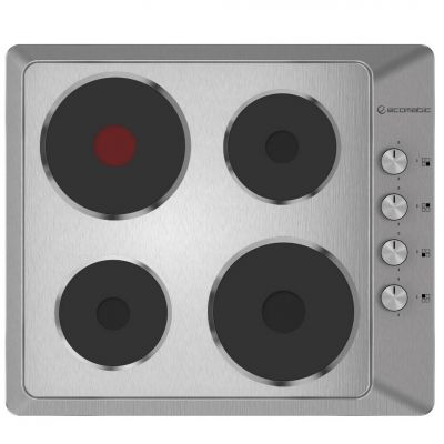 Ecomatic - Electric Hob ES603 4 Hotplates Lateral Control Safety Thermostat 60 cm
