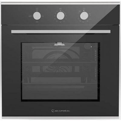 Ecomatic - Gas oven G6444GT Black Crystal*Stainless Steel 60 cm 