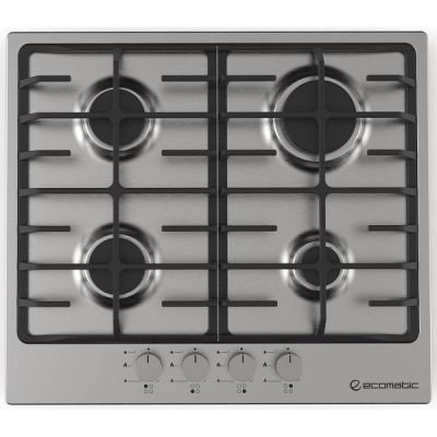 Ecomatic - Gas Hob S603BC Full Safety Stainless Steel 60 cm