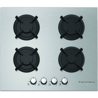 Ecomatic Flat Gas Hob S603RBC Front Control Stainless Steel 60 cm