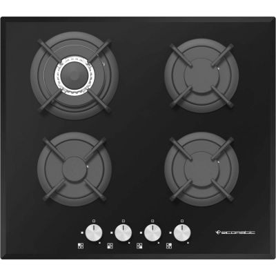 Ecomatic Crystal Gas Hob S607RC RONDA Black 60 cm