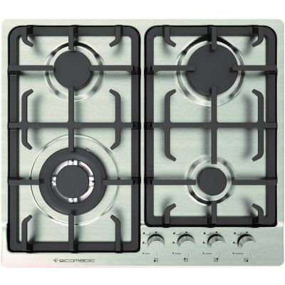 Ecomatic - Gas Hob S633C Front Control Stainless Steel 60 cm