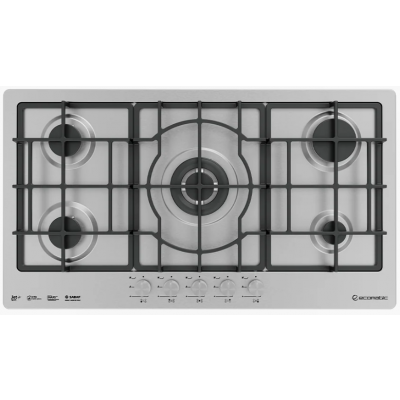 Ecomatic - Gas Hob S963XLC Stainless Steel Front Control Panel 92 cm