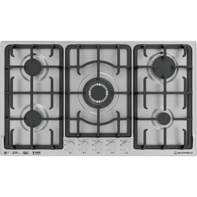 Ecomatic - Gas Hob S933C Front Control Stainless Steel 90 cm