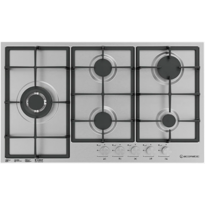 Ecomatic - Gas Hob S913C Frontal Control Stainless Steel 90 cm