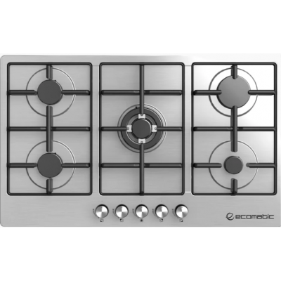 Ecomatic - Gas Hob S9003M Frontal Control Stainless Steel 90 cm
