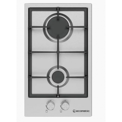 Ecomatic Gas Hob S313C 2 Gas Burners Stainless Steel 30 cm